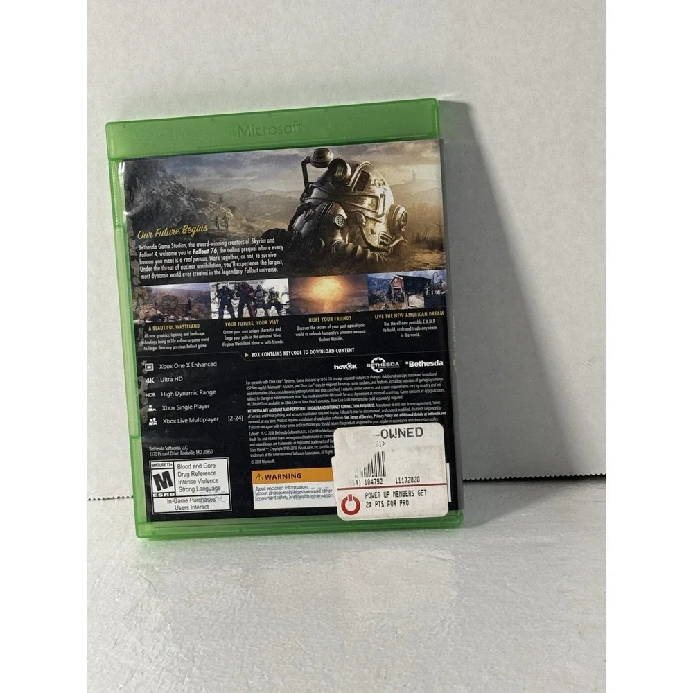 Fallout 76 (Microsoft Xbox‎ One, 2018)